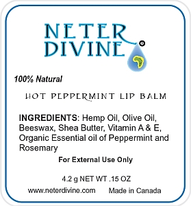 Hot Peppermint Lip Balm label
